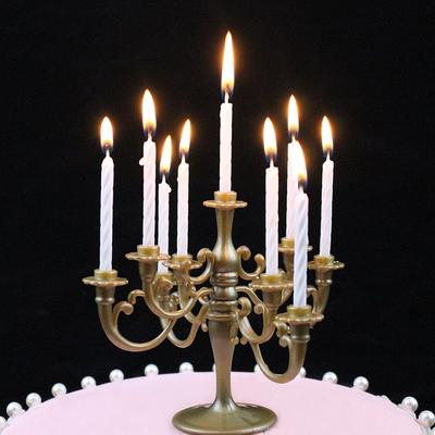 Kerzenhalter Gebacken Europäisch Romantisch Retro Golden Kunststoff Kreativ Faden Kerzenhalter Kuchen Dekoration Ornamente