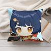 Xiangling Cute Genshin Impact Cushion Cover Silky Short Plush Invisible Zipper Dustproof Sofa Pillow Case For Home Decor