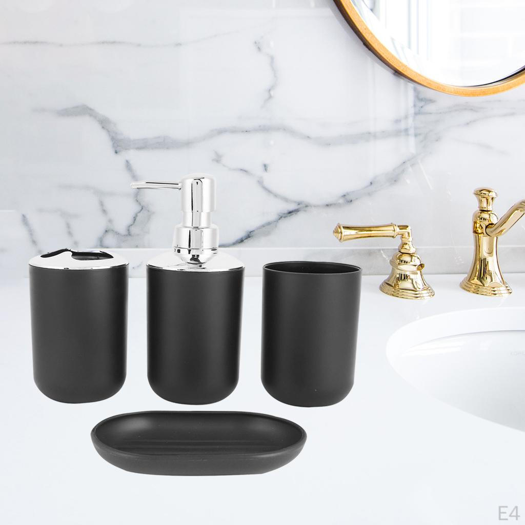 Bathroom Accessories Set Bath Ensemble Toothbrush Holder Soap Dish Countertop Decoration for