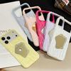 Solid Color Candy Pleated Mirror Phone Case for iPhone 17 Pro Max & Apple 16