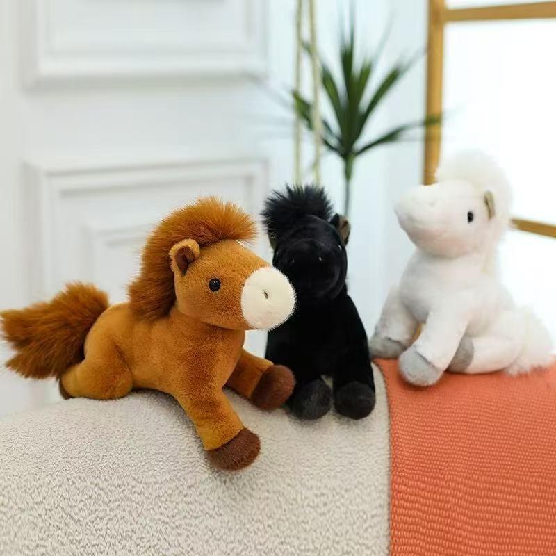 Cute Horse Animal Plush Toy Cartoon Stuffed Doll Kids Bedroom Gift Decoration