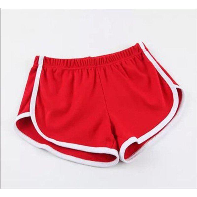 2024 Europejskie i Amerykańskie Eksportowe Spodenki Sportowe Damskie, Domowe Codzienne Jednokolorowe Modne Spodenki do Jogi na Plaży, Kolorowe Hot Pants