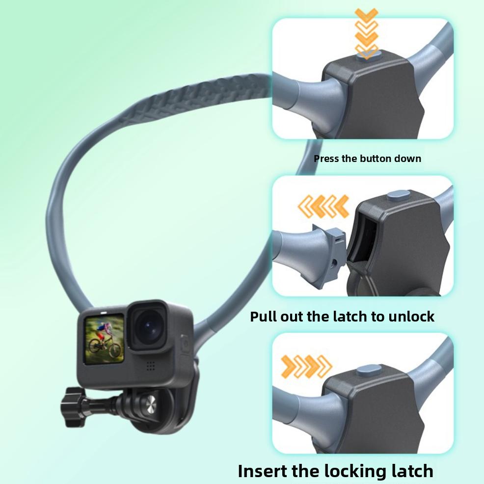 New Style Action Camera-Specific Neck Holder - Compatible With Insta360, GoPro And DJI Action Cameras