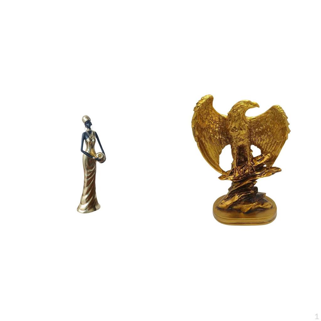 Majestic Tribal Lady And Sculpture Figurine Elegant African Women Statue Decorative Artwork for