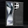 Boutique Crocodile Texture Leather Stand Case For Samsung Galaxy S25 Ultra S24+ Plus S23 Magnetic Cover Kickstand Premium