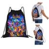 Killer Klowns From Outer Space Funny Horror Movie Backpacks Drawstring Bags Storage Bag Book Bags for Man Woman Students