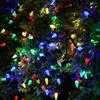 7M 50LED Solar C6 Bulbs String Lights Strawberry Christmas Fairy Garland Light Outdoor Waterproof Xmas Tree New Year Decor