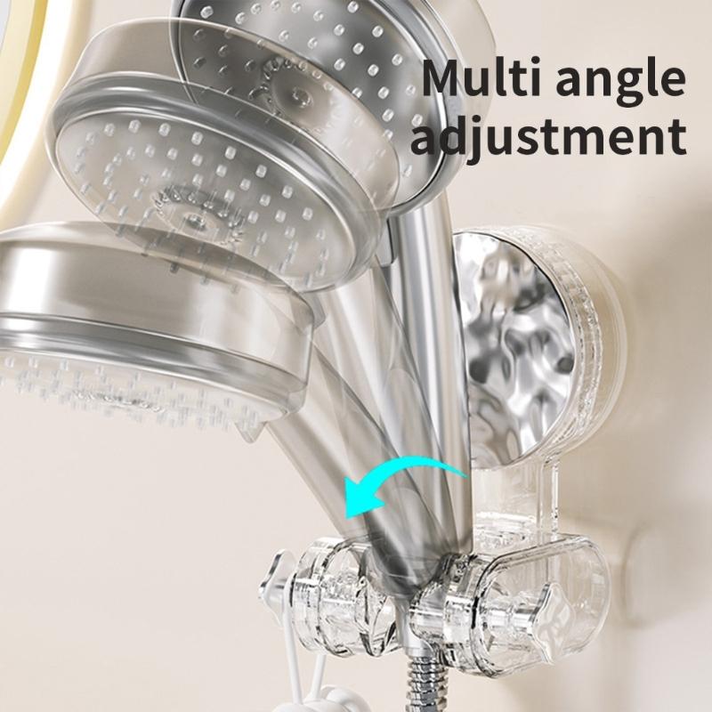 2Pieces Practical Movable Shower Head Holders Strong Suction Designs for Bathroom Accessory for Renters Hotel Use