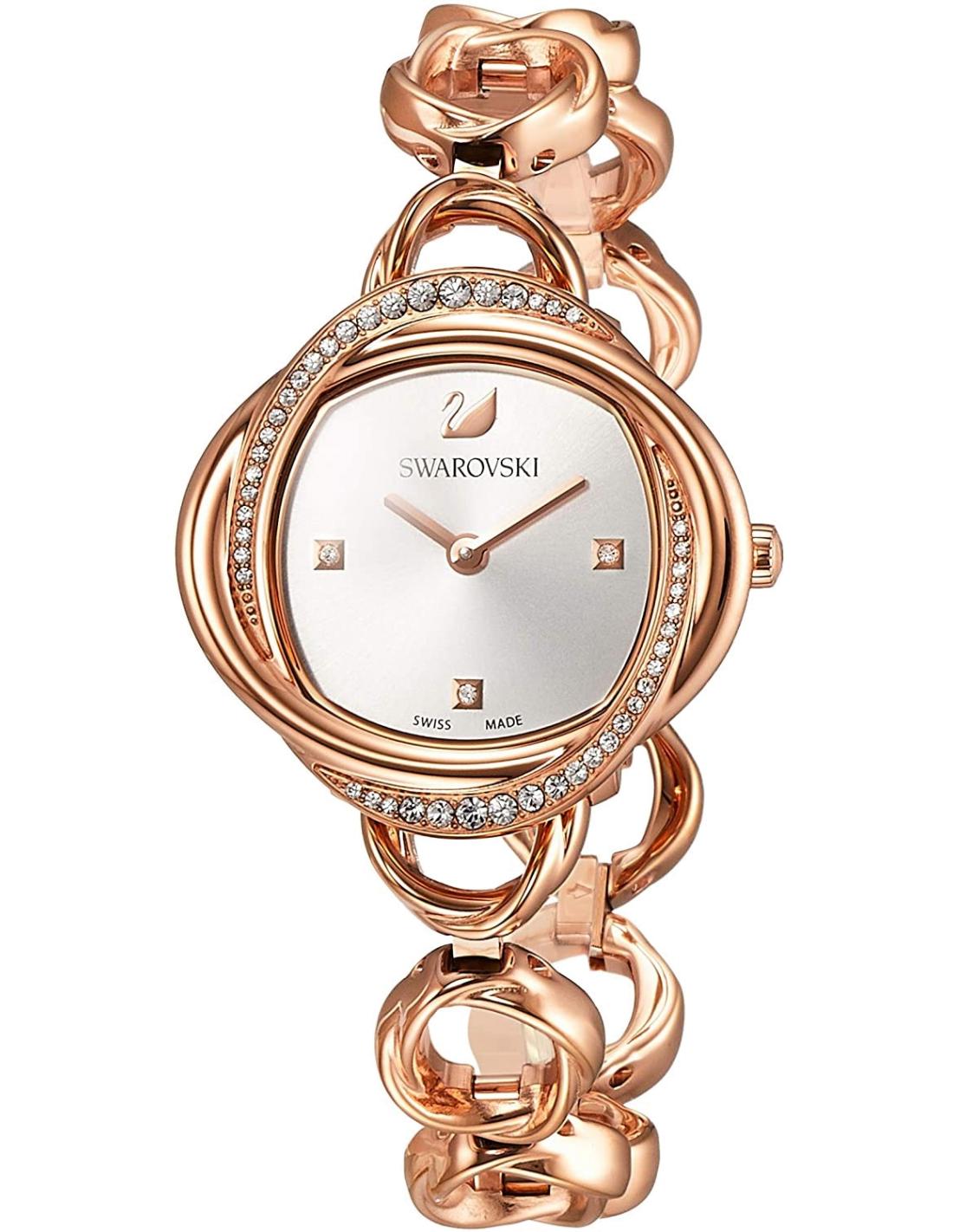 Swarovski Women`s Flower Rose Quartz Watch