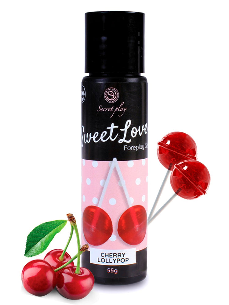 2 En 1 Gel De Massage Et Lubrifiant Cerise 100% Comestible Sp6713