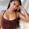 Women's Sexy Slim U-Neck Leather Buttoned Chest Cup Vest - Autumn/Winter
