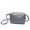 New Diagonal Cross Women's Bag Trend Fashion Versatile Trend Top Layer Sheepskin Woven Women's Bag Wide Grid Shell Bag Women