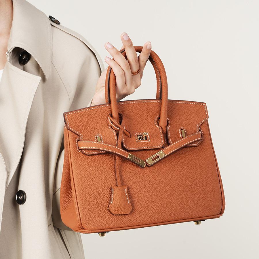 Geantă de capacitate mare Piele de vacă Portabilă Peste umăr Geantă de damă Piele de vacă cu model litchi