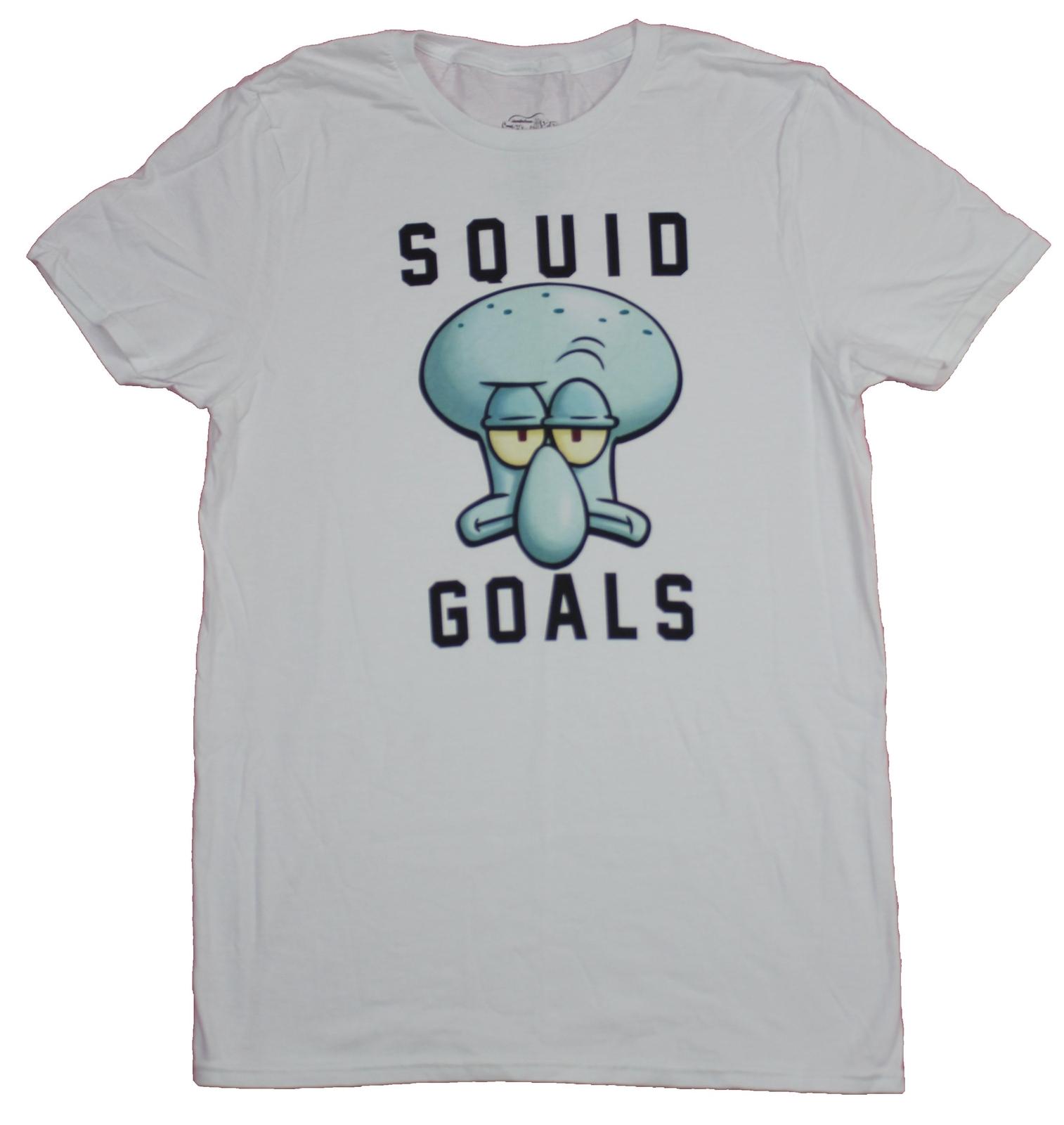 SpongeBob SquarePants Adult New T-Shirt - Squid Goals Squidward Pic L