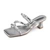 Summer New High-heeled Sandals for Women To Wear High-end 2025 French Temperament To Wear Casual Cool Slippers for Women