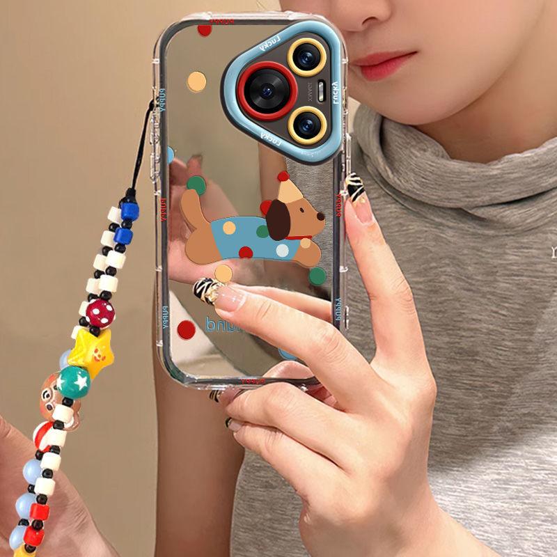 Applicable to Huawei pura70pro + mobile phone case cartoon cute HUAWEIp60 case 50 design blue wax dog