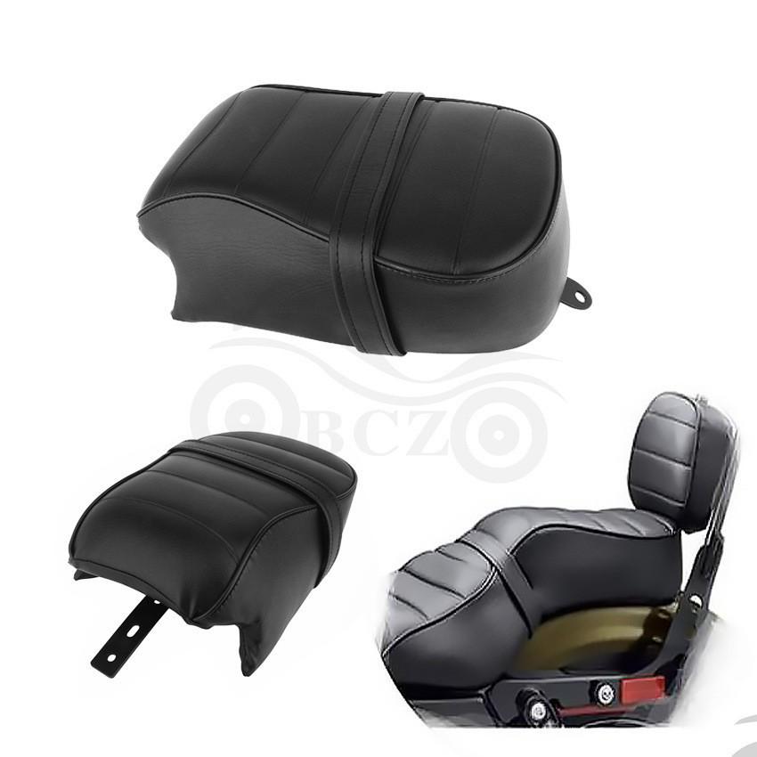 Harley XL883 XL1200 X48 Motorcycle Rear Passenger Seat Cushion & Bag Seat Cushion