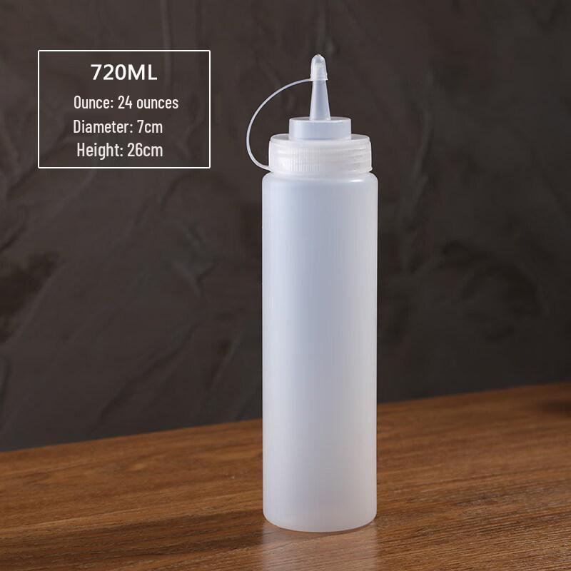 ZISIZ Plastic Squeeze Bottle for Sauces & Dressings