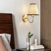 American-European Wall Lamp: Fabric Shade for Bedroom, Hallway, Hotel, or Guesthouse