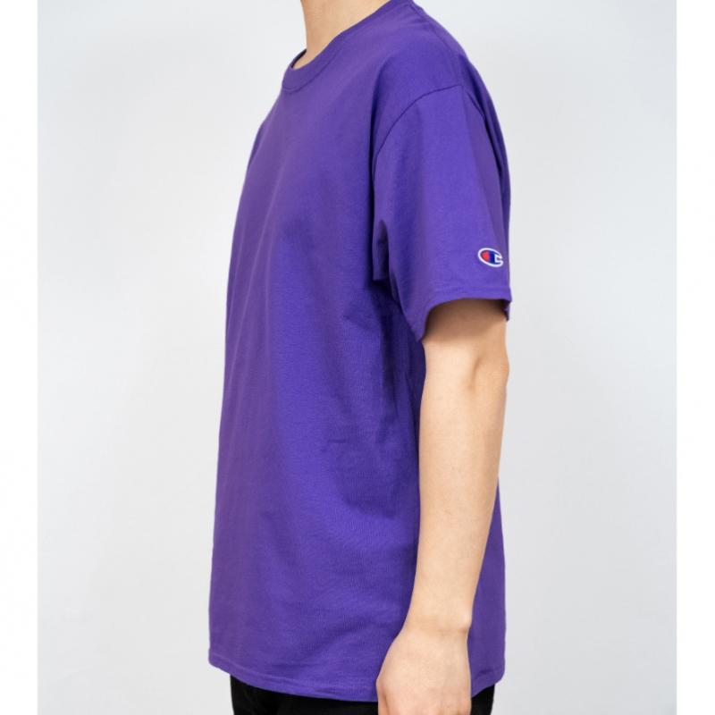 Champion Plain Short Sleeve Tee   Purple T425 Purple