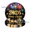 Black Gold New Year Party Set: Colorful Disposable Plates, Tablecloth, and Napkins