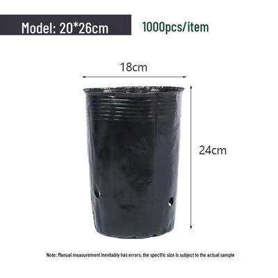 Disposable Black Plastic Seedling Cups