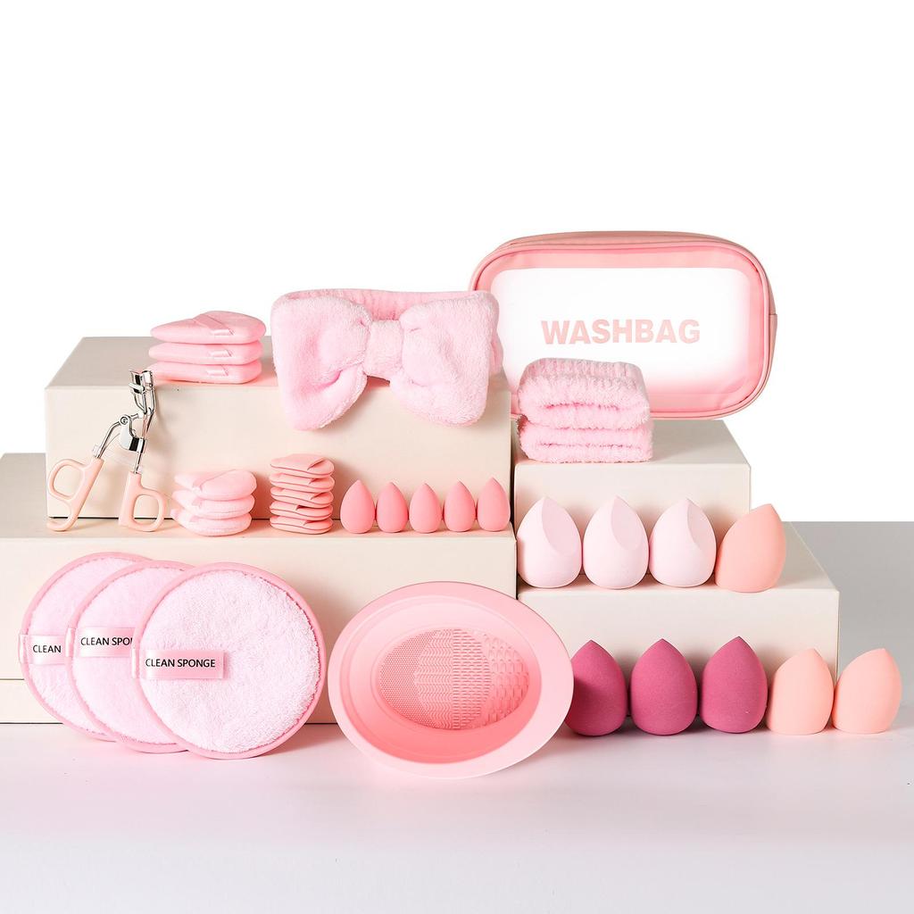 Professional Makeup Tool Set: 30/45 Pieces - Brushes, Sponges & Cleaning Tools