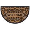 Semi-circular Doormat 45x75 Cm Rubber and Coconut Fiber