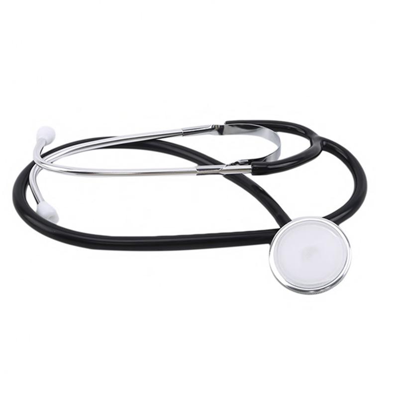 High Quality Durable Single Head Stethoscope Black Medical Equipment Nurse Vet Cardiology Stethoscope