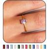 Retro Zircon December Birthstone Ring with Copper and Gold Preservation