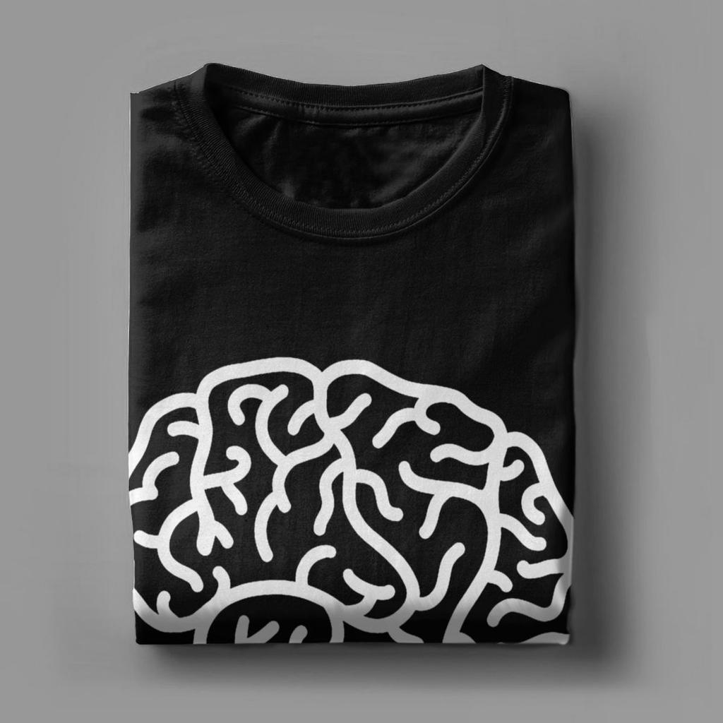 Please Use It Your Brain T-Shirts Men Funny Pure Cotton Tee Shirt Round Collar Short Sleeve T Shirts Summer Clothing