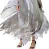 Women Gossamer Ghost Costume Gothic Victorian White Fancy Dress