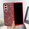 Applicable to Samsung ZFold5 mobile phone case, diamond glitter all-inclusive TPU protective case zfold3 folding mobile phone case 4th generation