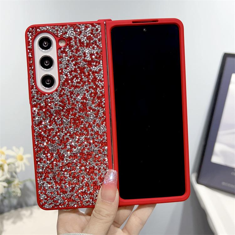 Applicable to Samsung ZFold5 mobile phone case, diamond glitter all-inclusive TPU protective case zfold3 folding mobile phone case 4th generation