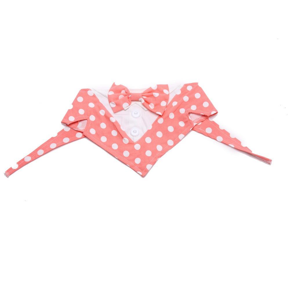 Pet Gentleman Suit Bow Tie Adjustable Soft Skin-friendly Easy Cleaning Golden Retriever Bear Wedding Suit Saliva Towel