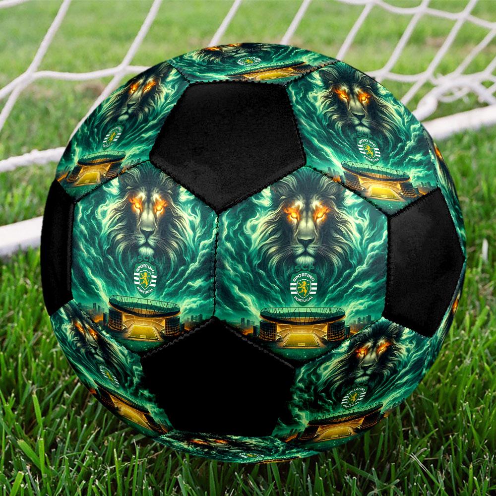 1pc Sporting CP Soccer Ball Size 5 Indoor Soccer Ball Fashion Colorful Backyard Game - Great For Sports Fans Gift HE56