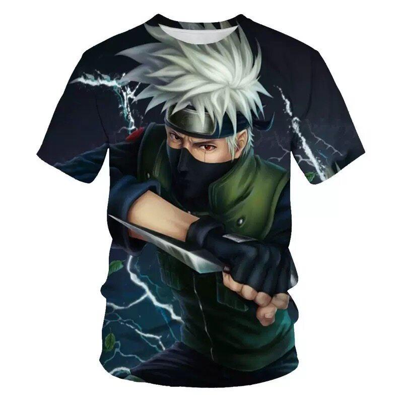 2026 Summer Anime Leisure Short-Sleeved Naruto Uzumaki Print 3D T-Shirt for Men - Adult Casual Shirt