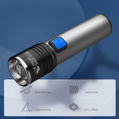 Mini-Taschenlampe, LED, wasserdicht, für den Außenbereich, blendende Beleuchtung, Taschenlampe aus Aluminium, kleine Taschenlampe mit Fokussierung