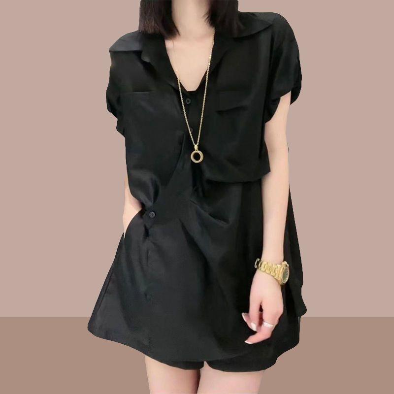 Stylish Sporty Outfit for Women In Summer, Short Sleeve Top and Shorts Set, Trendy Korean Fashion