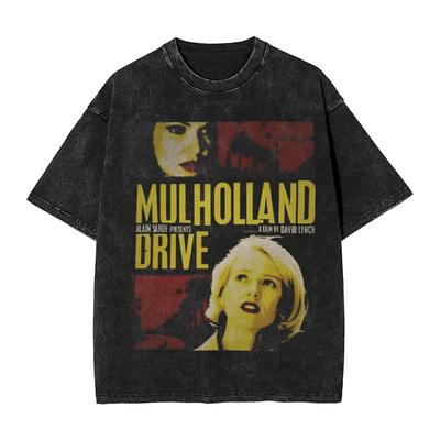 Magliette Divertenti da Uomo David Lynch Film USA Mulholland Drive Top Estivo Vintage Manica Corta Maglietta Girocollo