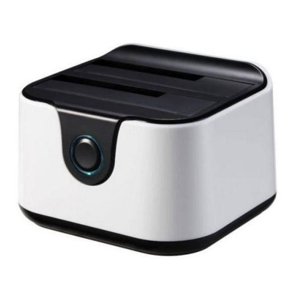 Tooq TQDS-802BW Dual Bay Docking Station HDD Noir/Blanc