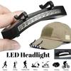 Super Bright LED Headlamp Clip On Cap Hat Torch Portable 300LM 11 Led Head Flashlight for Outdoor Fishing Camping Hunting