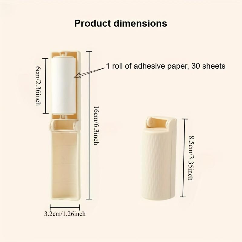 6pcs Portable Foldable Strong Sticky Mini Lint Remover, With Lid, Dustproof,180-Degree Foldable, Ideal for Travel, Home, Office
