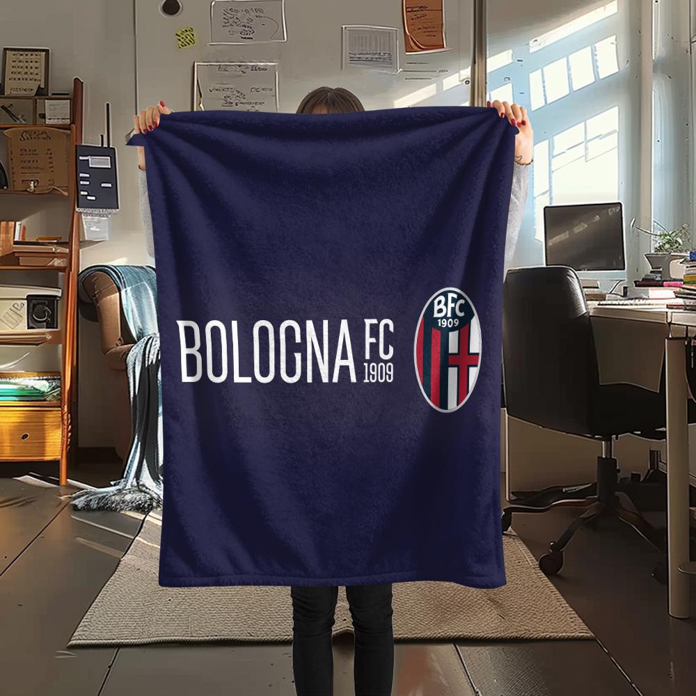 Bologna FC pattern Flannel Blanket, High quality Comfortable for All Seasons, Home Decor, Warmth and Comfort, Perfect for Gifts.
