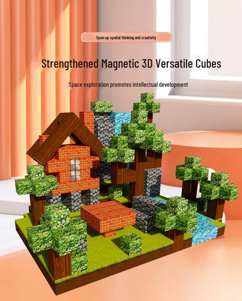 Magnetic Building Blocks & Mini Scene Game Set for Kids – Educational Toy Gifts