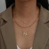 3Pcs/Set Bowknot Beads Pendant Necklace for Women Elegant Gold Color Multilayer Necklaces Sets Fashion Summer Waterproof Jewelry