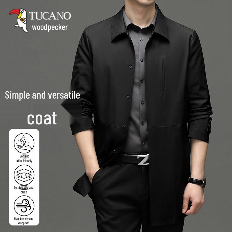 TUCANO Men s Mid-Length Business Casual Trench Coat M