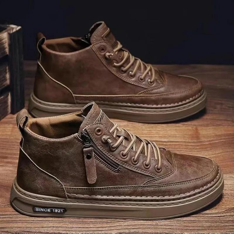 

Men s Snow Boots Flat Male Winter Shoes Zip Up Anti Slip Cotton Shoe Warm Cold Proof Fashion Thick Plush Waterproof Fur Brands 39