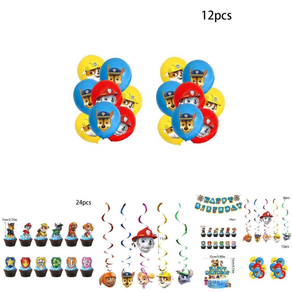 Paw Patrols Partyzubehör Deluxe Geburtstagsdeko-Set mit Luftballons und Bannern für Kinder