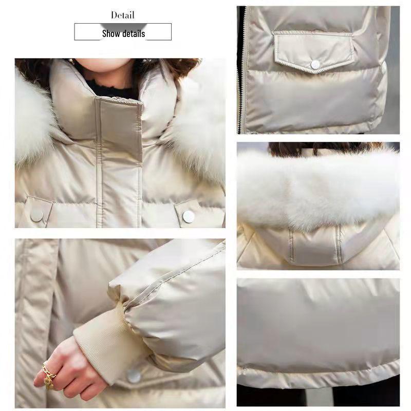 2025 Women's Shiny Wash-Free Down Jacket: Short, Loose, Korean Fashion, Warm, Trendy Style
